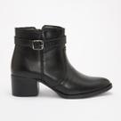 Bota feminina salto baixo resistente conforto lamore