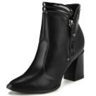 Bota Feminina Salto Bloco Cano Baixo Conforto Mississipi