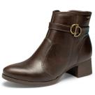 Bota Feminina Salto Bloco Cano Baixo Moderna Conforto Dakota