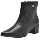 Bota Feminina Salto Bloco Conforto Couro Elegante Via Marte