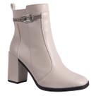 Bota Feminina Salto Bloco Grosso Cano Curto Coturno Brilho