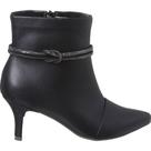 Bota Feminina Salto fino baixo cano médio strass brilhos