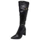 Bota Feminina Salto Medio Enfeite Dourado Charmoso Tanara