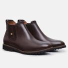 Bota Feminina Social Chelsea De Couro Cano Curto Confortável Resistente Elegante Sola De Borracha