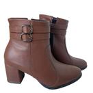 Bota Feminina Sozo Marrom Fivela
