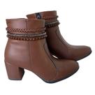 Bota Feminina Sozo Marrom Strass Bota Feminina Sozo Marrom Strass