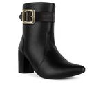 Bota Feminina Takata Cano Curto Salto Baixo Grosso Bloco Bico Fino