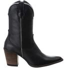 Bota Feminina Texana Bico Fino Salto Alto Couro