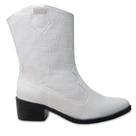 Bota Feminina Texana Country Cano Médio Salto Confortável