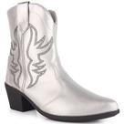 Bota Feminina Texana Western Bico Fino Salto 6cm Moda Country Confortável Elegante Antiderrapante