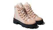 Bota Feminina Tratorada Rosê Cano Médio Lançamento Dallu Calçados