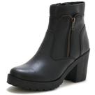 Bota Feminina Tratorado Cano Curto Salto Médio Moderna Bota Feminina Tratorado Cano Curto Salto Médio Moderna