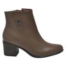 Bota Feminina Via Marte Cano Curto Salto Bloco - Napa Premium Café Bota Feminina Via Marte Cano Curto Salto Bloco - Napa Premium Café