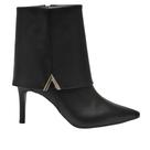 Bota Feminina Via Marte Cano Curto Salto Fino 345-005. Preto