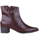 Bota Feminina Via Marte em Couro 231-011 Cafe