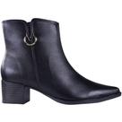 Bota Feminina Via Marte em Couro 231-011 Preto