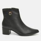 Bota Feminina Via Marte Em Couro Conforto Saltinho 231-008