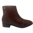Bota feminina via uno 827019 montaria calce facil com ziper lateral