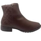 Bota feminina via uno 957010 montaria calce facil com ziper lateral