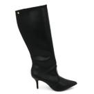 Bota feminina via uno cano longo salto agulha 7 centimetro 156087