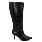 Bota feminina via uno cano longo salto agulha 7 centimetro 156087