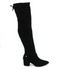 Bota Feminina Via Uno Original 828023 Cano Longo Salto Alto Ziper