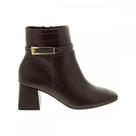 Bota Feminina Vizzano Cano Baixo Marrom Cacau - 3098