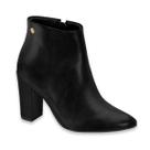 Bota Feminina Vizzano Confortavel Cano Curto Salto Bloco Alto Moda Casual Outono Inverno Ref: 3105.100