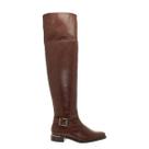 Bota Feminina Vizzano Confortavel Over Cano Alto Salto Bloco Baixo Moda Casual Outono Inverno Ref: 3077.127