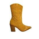 Bota Feminina Vizzano Western Camurção London Salto Bloco Bota Feminina Vizzano Western Camurção London Salto Bloco