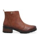Bota Feminina Vogue Cano Curto Salto Bloco Zíper Confortável