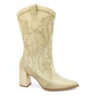 Bota Feminina Western Ramarim Couro Salto Bloco Cano Médio 2656103-0 Cor:CafeTamanho:37 Bota Feminina Western Ramarim Couro Salto Bloco Cano Médio 2656103-0 Cor:CafeTamanho:37