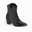 Bota Feminina Western Vizzano com Pedraria Preto