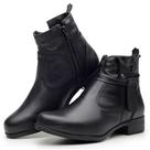 Bota feminina whisky cano curto botinha de couro