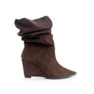 Bota Feminina Zatz Anklee Boot Anabela Cano Médio Sanfonada 68122