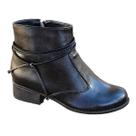 Bota feminino cano curto com ziper alexia fernanda - de21