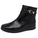 Bota Feminino Conforto Anabela Estilo Cano Baixo Comfortflex