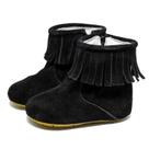 Bota Franja Infantil Bili Bilu Couro Camurça Preto 1808