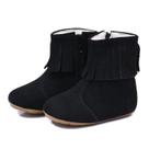 Bota Franja Infantil Bili Bilu Couro Nobuck Preto 1811