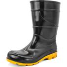 Bota Galocha Cartom 210Sa Preta Solado Amarelo Cano Medio 3334 Par 003147