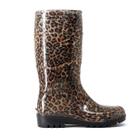 Bota Galocha Feminina Onça Marrom Cano Longo Impermeável Pvc Leve Tigresa Bota Galocha Feminina Onça Marrom Cano Longo Impermeável Pvc Leve Tigresa