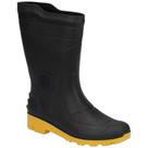 Bota Galocha Grendene Preto/Amarelo C.Medio N.37 S/Forro Bota Galocha Grendene Preto/Amarelo C.Medio N.37 S/Forro
