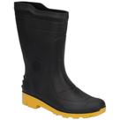 Bota Galocha Grendene Preto/Amarelo C.Medio N.41 S/Forro Bota Galocha Grendene Preto/Amarelo C.Medio N.41 S/Forro
