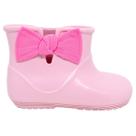 Bota Galocha Infantil Menina Laço Delicada Impermeavel Macia Antiderrapante Confortavel Rosa