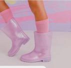 Bota Galocha Infantil Pampili Lulu Glee Cintilante Rosa Bebe 205.019 Bota Galocha Infantil Pampili Lulu Glee Cintilante Rosa Bebe 205.019