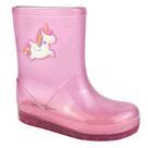 Bota Galocha Menina Infantil Luelua 41435 Pink Unicornio