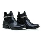 Bota Galocha Strass Feminina Moderna Macia Leve Resistente Versátil Fashion