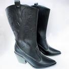 Bota Hannah Texana Rosa Metalizado/Preto Dona Be