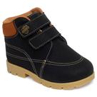 Bota Infantil Bebe Sem Cadarço Preto com Marrom Pimpolho