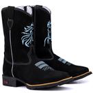 Bota Infantil Cavalo Azul Texana Country Bordada Unissex Bota Infantil Cavalo Azul Texana Country Bordada Unissex